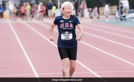 101 Year Old Lady Get Record Of 100 Meters Race Won