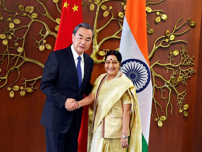 Sushma Meets Her Chinese Counterpart