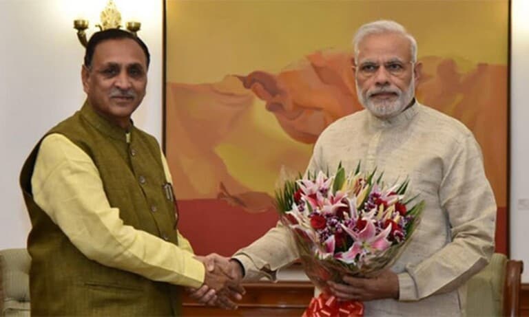 Vijay Rupani With Modi