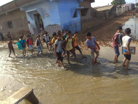 Demand-For-Disposal-Of-Flood-Water-In-Raisangpur-Village-Of-Halvad