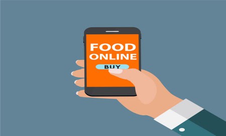 Mobile Apps Concept Online Food Delivery Shopping Vector 14726832