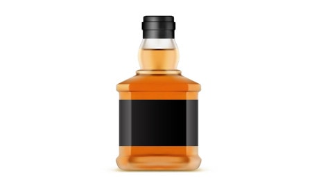 Whisky Bottle Or Glassware Jar Whiskey Scotch Vector 27090640