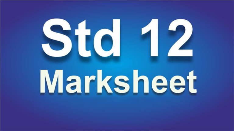 Std12 Marksheet