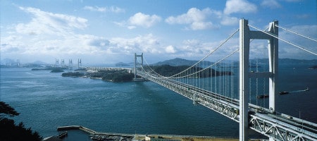 Seto Great Bridge Inland Sea Kojima Honshu