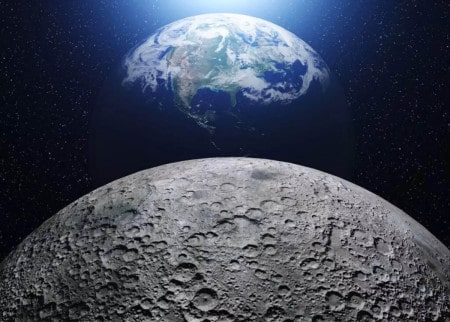 Space Earth Moon