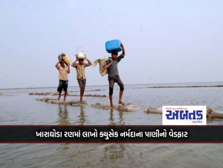 Millions Of Cusecs Of Narmada Water Wastage In Kharaghoda Desert
