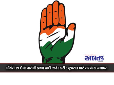 Congress Announces First List Of 39 Candidates: Suspense Remains For Gujarat