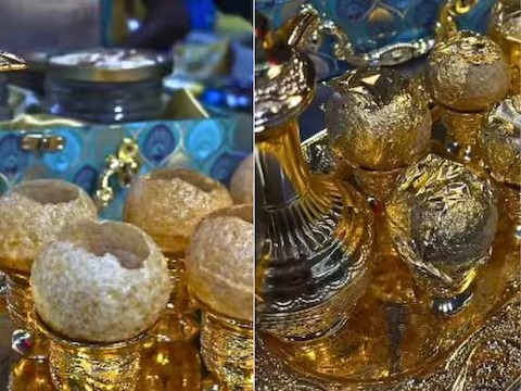 Special for panipuri lovers..."Golden panipuri" has come in the market...watch the viral video