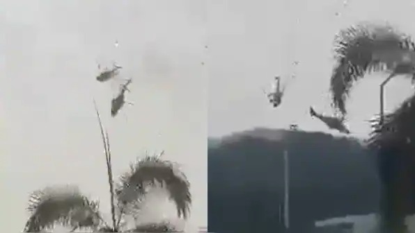 Two helicopters collide in mid-air in Malaysia